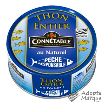 Connétable Thon entier au naturel Pêche Responsable La conserve de 112G
