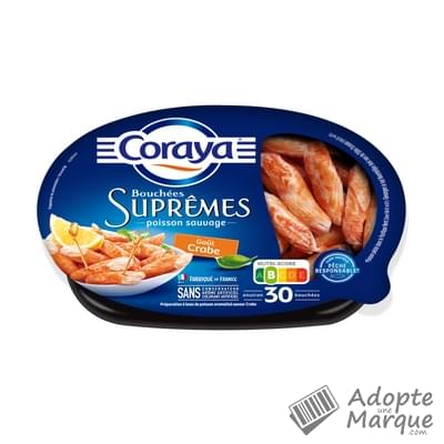 Coraya Bouchées Suprêmes au goût de Crabe La boites 30 bouchées - 140G