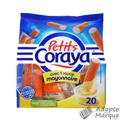 Coraya Petits Coraya - Bâtonnets de Surimi sauce Mayonnaise Le sachet de 20 bâtonnets - 210G