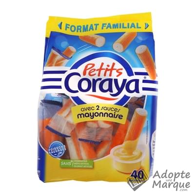 Coraya Petits Coraya - Bâtonnets de Surimi sauce Mayonnaise Le sachet de 40 bâtonnets - 420G