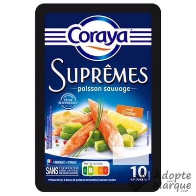 Coraya Suprêmes au goût de Crabe La boîte de 10 bâtonnets - 156G