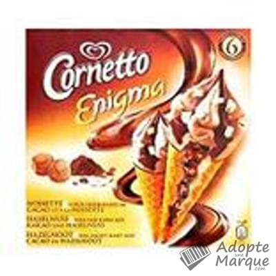 Cornetto Glaces Enigma Chocolat & Noisette La boîte de 6 cônes - 540ML