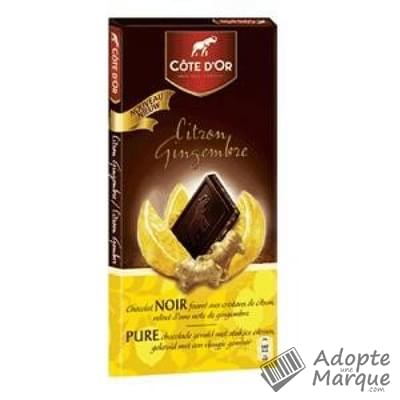 Côte d'Or Chocolat Citron Gingembre La tablette de 150G