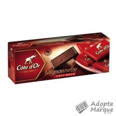 Côte d'Or Mignonnette Chocolat Lait Les 24 mignonettes de 10G