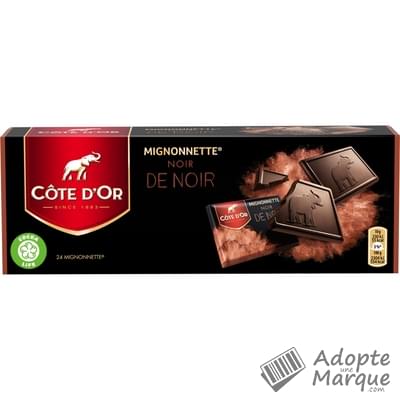 Côte d'Or Mignonnette Chocolat Noir de Noir Les 24 mignonettes de 10G