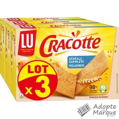 Cracotte Tartines aux Céréales Complètes Les 3 paquets de 250G