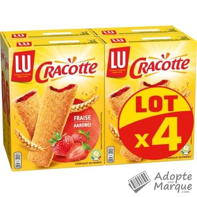 Cracotte Tartines croustillantes fourrée goût Fraise Les 4 paquets de 200G