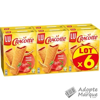 Cracotte Tartines croustillantes fourrée goût Fraise Les 6 paquets de 200G