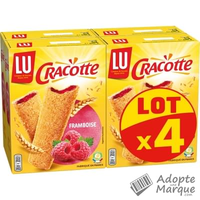 Cracotte Tartines croustillantes fourrée goût Framboise Les 4 paquets de 200G