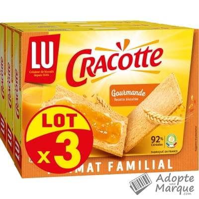 Cracotte Tartines Gourmandes Les 3 paquets de 250G