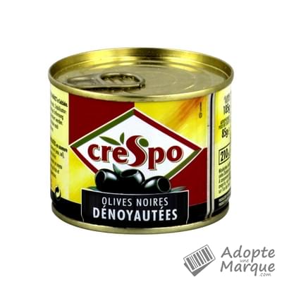 Crespo Olives Noires Confites Dénoyautées La conserve de 85G