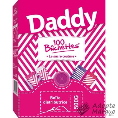 Daddy Sucre en poudre - Distributeur de buchettes La boîte de 100 buchettes - 500G