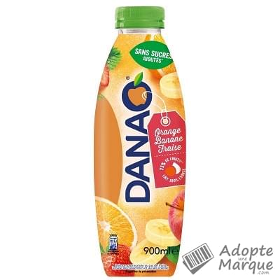 Danao Boisson lactée - Saveur Orange-Banane-Fraise La bouteille de 900ML