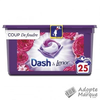 Dash 2en1 Lessive Dash 3en1 PODS Collection Coup de foudre La boîte de 25 doses