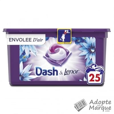 Dash 2en1 Lessive Dash 3en1 PODS Collection Envolée d'air La boîte de 25 doses