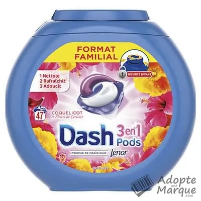 Dash 2en1 Lessive Dash 3en1 PODS Coquelicot & Fleurs de cerisier La boîte de 47 doses