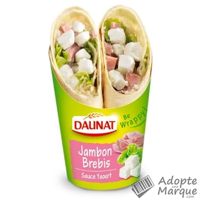 Daunat Be Wrappy - Wrap Jambon, Chèvre Noix & Sauce Fromage blanc Les 2 wraps - 190G