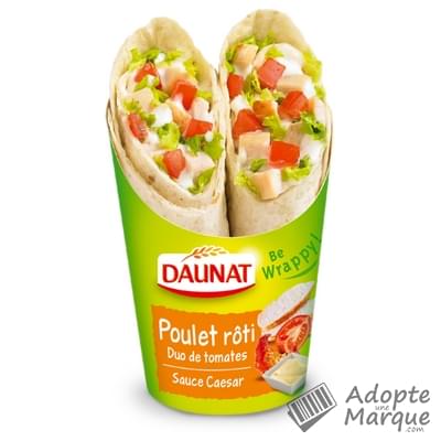 Daunat Be Wrappy - Wrap Poulet rôti, Duo de Tomates & Sauce Caesar Les 2 wraps - 190G