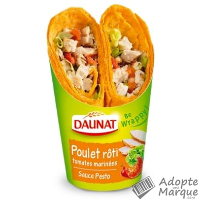Daunat Be Wrappy - Wrap Poulet rôti, Tomates marinées & Sauce Pesto Les 2 wraps - 190G