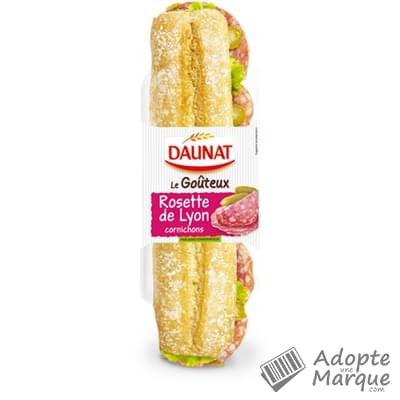Daunat Sandwich Baguette Le Goûteux - Rosette de Lyon & Cornichons Le sandwich de 220G