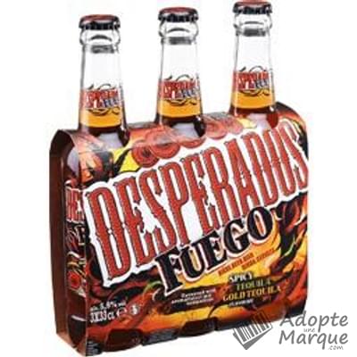 Desperados Fuego - Bière aromatisée Tequila, Tequila Gold & Arôme Epicé - 5,9% vol. Les 3 bouteilles de 33CL