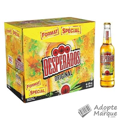 Desperados Original - Bière aromatisée Tequila - 5,9% vol. Les 15 bouteilles de 33CL