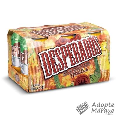 Desperados Original - Bière aromatisée Tequila - 5,9% vol. Les 6 canettes de 33CL
