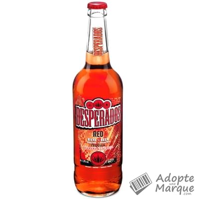 Desperados Red - Bière aromatisée Tequila, Cachaça & Guarana - 5,9% vol. La bouteille de 65CL