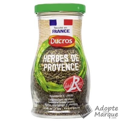 Ducros Première Saveur - Herbes de Provence - Label Rouge Le flacon de 45G