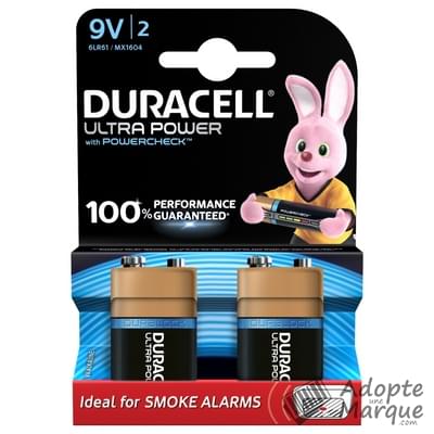 Duracell Pile 9V - Ultra Power Le paquet de 2 piles