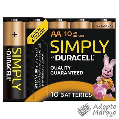 Duracell Pile AA - Simply by Duracell Le paquet de 10 piles