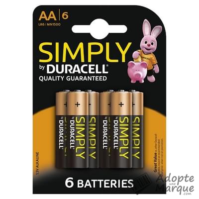 Duracell Pile AA - Simply by Duracell Le paquet de 6 piles