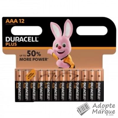 Duracell Pile AAA - Plus Power Le paquet de 12 piles