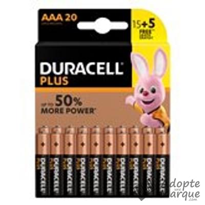 Duracell Pile AAA - Plus Power Le paquet de 20 piles