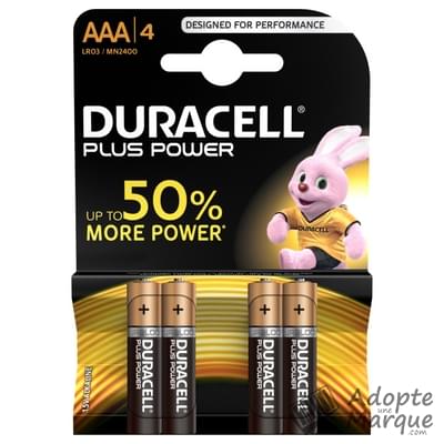 Duracell Pile AAA - Plus Power Le paquet de 4 piles