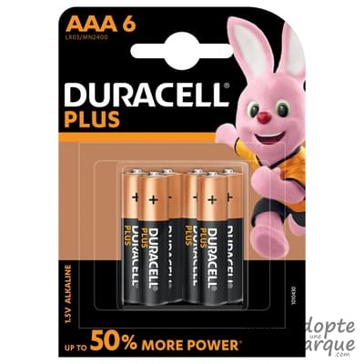 Duracell Pile AAA - Plus Power Le paquet de 6 piles