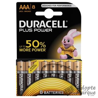Duracell Pile AAA - Plus Power Le paquet de 8 piles