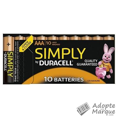 Duracell Pile AAA - Simply by Duracell Le paquet de 10 piles