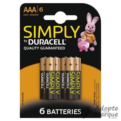 Duracell Pile AAA - Simply by Duracell Le paquet de 6 piles