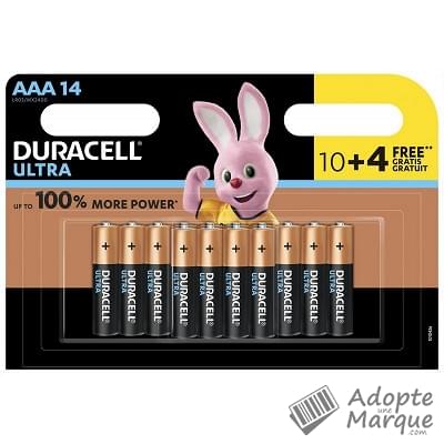 Duracell Pile AAA - Ultra Power Le paquet de 14 piles