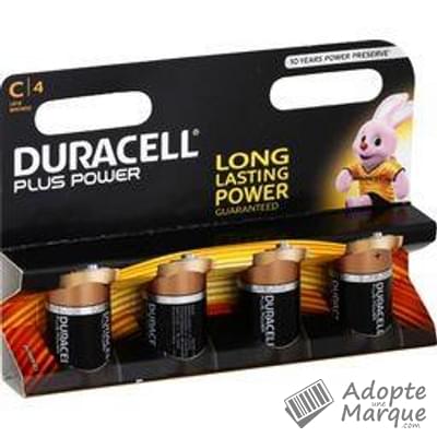 Duracell Pile C - Plus Power Le paquet de 4 piles