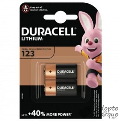 Duracell Pile CR123 - Lithium  Le paquet de 2 piles