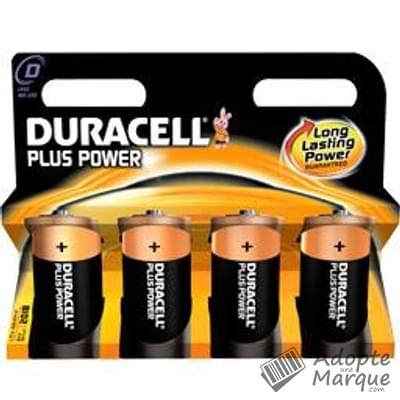 Duracell Pile D - Plus Power Le paquet de 4 piles