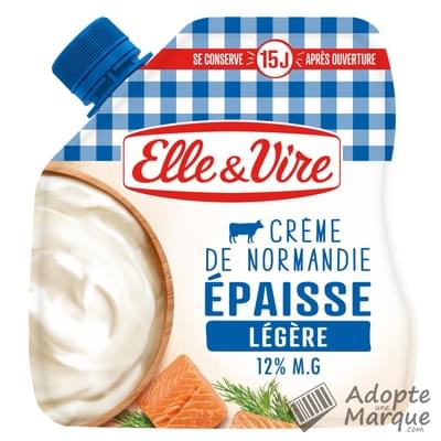 Elle & Vire Crème Légère Epaisse de Normandie 12%MG La poche souple de 33CL