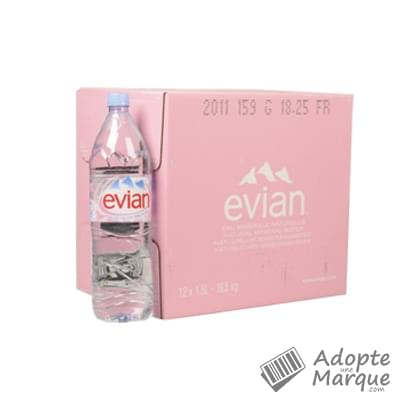 Evian Eau minérale naturelle "Les 12 bouteilles de 1,5L"