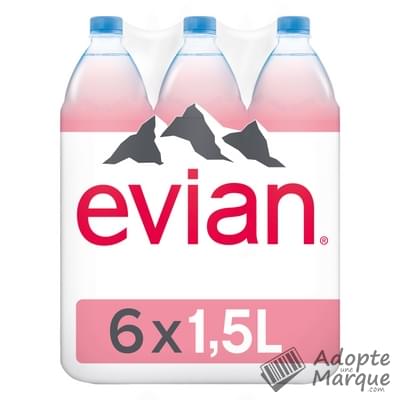 Evian Eau minérale naturelle "Les 6 bouteilles de 1,5L"