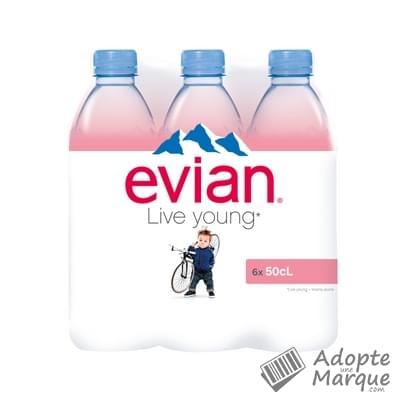 Evian Eau minérale naturelle Les 6 bouteilles de 50CL