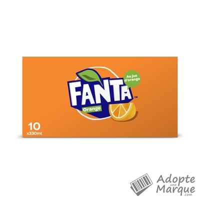 Fanta Boisson gazeuse goût Orange Les 10 canettes de 33CL