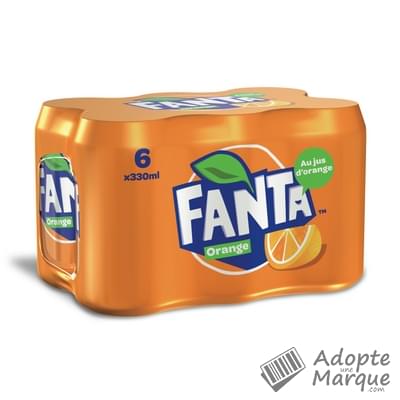 Fanta Boisson gazeuse goût Orange Les 6 canettes de 33CL