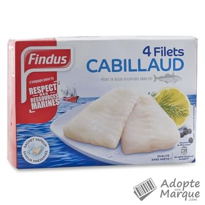 Findus Filets de Cabillaud La boîte de 4 filets - 400G